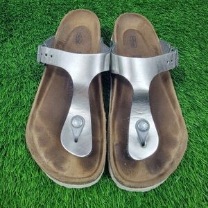 Gizeh Birkenstock Women's Silver Sandals 38